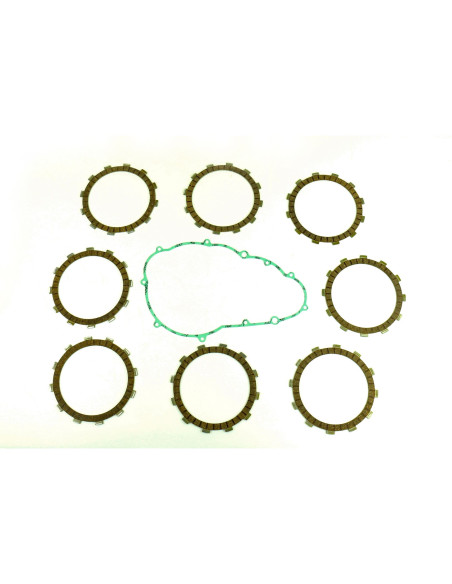Kit disques embrayage garnis + Joint de couvercle embrayage ATHENA - KTM 400 EGS/E 1995-1997