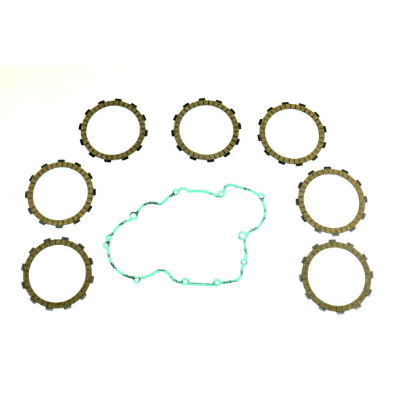 Kit disques embrayage garnis + Joint de couvercle embrayage ATHENA - KTM 250 EXC 400 EXC 450 EXC/SMR/SX 525 EXC/SX