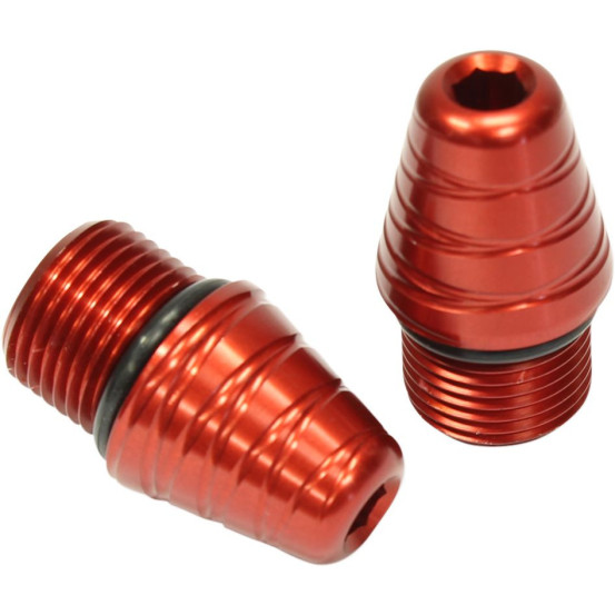 Embouts de guidon LG GILLES TOOLING pour guidons 22mm Rouge