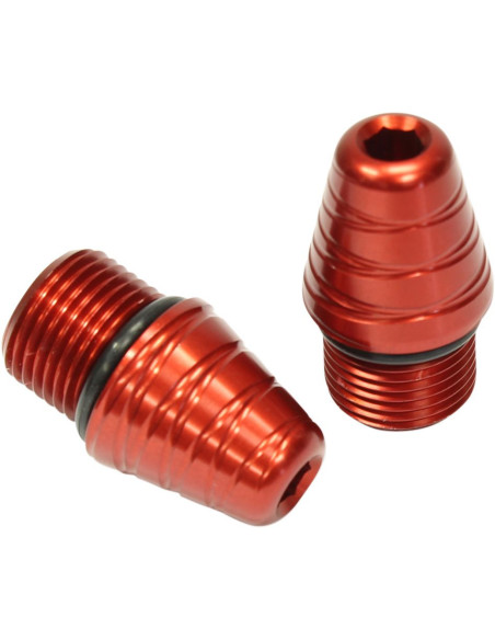 Embouts de guidon LG GILLES TOOLING pour guidons 22mm Rouge