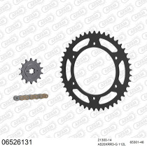 Kit chaine 520 AFAM - Couronne acier - Type de chaine au choix - HYOSUNG 250 GT COMET 2004-2015