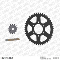 Kit chaine 520 AFAM - Couronne acier - Type de chaine au choix - HYOSUNG 250 GV 2004-2015