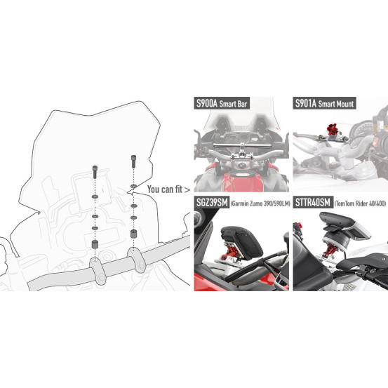 Kit Fixation Givi 06SKIT Yamaha MT-07 Tracer 2016-2019