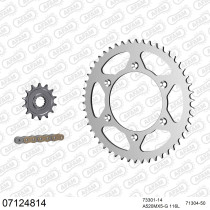 Kit chaine 520 AFAM - Couronne acier - Type de chaine au choix - KTM SX 250 2017-2020