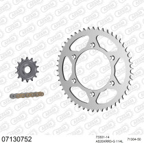 Kit chaine 520 AFAM - Couronne acier - Type de chaine au choix - KTM GS 300 1994-1997