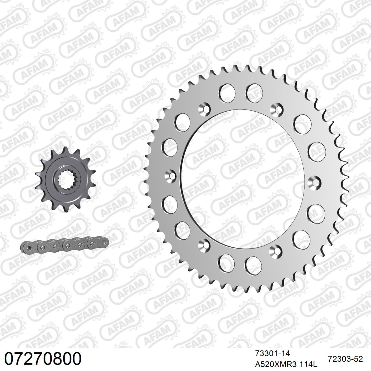 Kit Chaîne AFAM 520 XMR3 Pour Yamaha XJ6 Diversion F ABS 600 RJ19 2010-2012