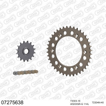 Kit chaine 520 AFAM - Couronne alu anti-boue - Type de chaine au choix - KTM 690 DUKE 2008-2019