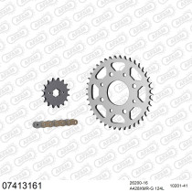 Kit chaine 428 AFAM - Couronne acier - Type de chaine au choix - KYMCO 125 ZING 1997-2006