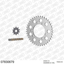 Kit chaine 520 AFAM - Couronne alu anti-boue - Type de chaine au choix - MONTESA 315 R 1997-2000