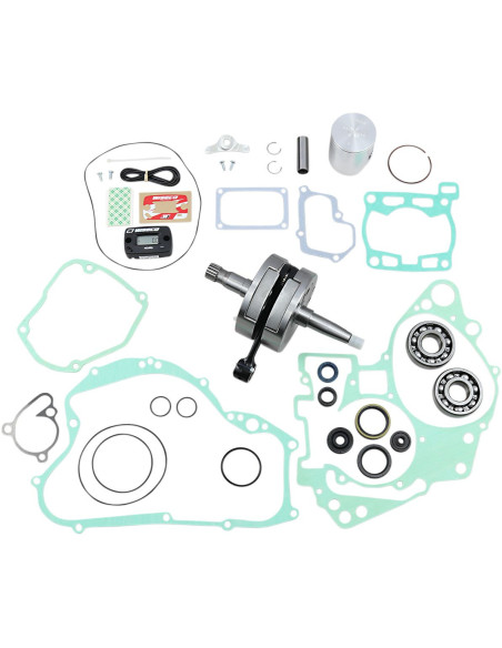Kit complet piston + vilebrequin + joints moteur WISECO - Côte piston 53,95mm - SUZUKI RM 125 2004-2010