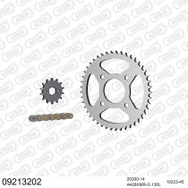 Kit chaine 428 AFAM - Couronne acier - Type de chaine au choix - DAELIM 125 ROADWIN 2007-2013