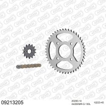 Kit chaine 428 AFAM - Couronne acier - Type de chaine au choix - DAELIM 125 ROADWIN F1 2008-2016