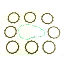 Kit disques embrayage garnis + Joint de couvercle embrayage ATHENA - KTM 400 LC4-E 1998-2001 2