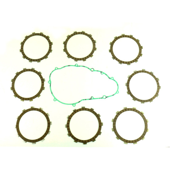 Kit disques embrayage garnis + Joint de couvercle embrayage ATHENA - KTM 400 LC4-E 1998-2001