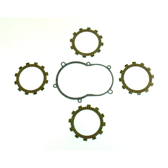 Kit disques embrayage garnis + Joint de couvercle embrayage ATHENA - KTM 50 SX 2002-2004