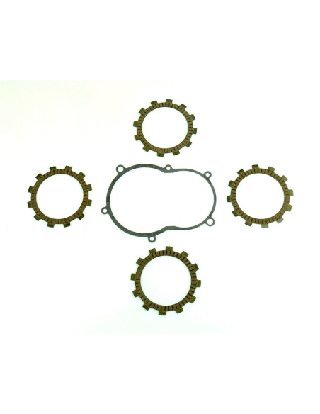 Kit disques embrayage garnis + Joint de couvercle embrayage ATHENA - KTM 50 SX 2002-2004