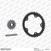 Kit chaine 525 AFAM - Couronne acier - Type de chaine au choix - MV 675 F3 2011-2018
