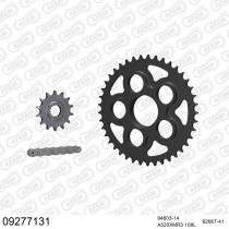 Kit chaine 520 AFAM - Couronne acier - Type de chaine au choix - MV AGUSTA 750 BRUTALE 2001-2002