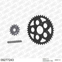 Kit chaine 520 AFAM - Couronne acier - Type de chaine au choix - MV AGUSTA 750 F4 SENNA 2002-2003