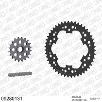 Kit chaine 525 AFAM - Couronne acier - Type de chaine au choix - BMW F 800 R 2005-2014