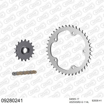 Kit chaine 525 AFAM - Couronne acier - Type de chaine au choix - MV AGUSTA F3 800 2012-2016