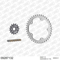 Kit chaine 525 AFAM - Couronne acier - Type de chaine au choix - MV AGUSTA 990 R BRUTALE 2010-2011