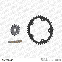 Kit chaine 525 AFAM - Couronne acier - Type de chaine au choix - MV AGUSTA 1000 F4-F4R 2004-2007