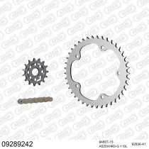 Kit chaine 525 AFAM - Couronne acier - Type de chaine au choix - MV AGUSTA 1000 F4-F4R 2010-2016