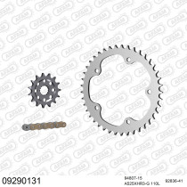Kit chaine 525 AFAM - Couronne acier - Type de chaine au choix - MV AGUSTA 1090 RR BRUTALE 2010-2011