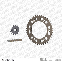 Kit chaine 520 AFAM - Couronne alu anti-boue - Type de chaine au choix - HM / HONDA CRM 250 2002-2006