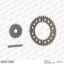 Kit chaine 530 AFAM - Couronne alu anti-boue - Type de chaine au choix - LAVERDA SF 750 1974-1977