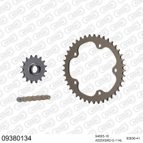 Kit chaine 525 AFAM - Couronne alu anti-boue - Type de chaine au choix - MV AGUSTA 800 RIVALE 2013-2018