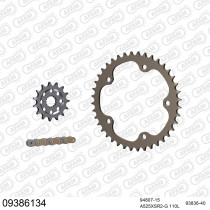 Kit chaine 525 AFAM - Couronne alu anti-boue - Type de chaine au choix - MV AGUSTA 920 BRUTALE 2010-2012