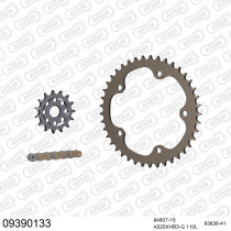 Kit chaine 525 AFAM - Couronne alu anti-boue - Type de chaine au choix - MV AGUSTA BRUTALE 1090 R 2012-2015