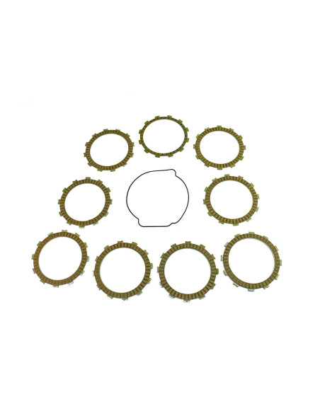 Kit disques embrayage garnis + Joint de couvercle embrayage ATHENA - KTM 450/530 EXC 2009-2010