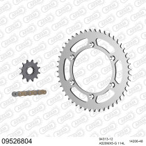 Kit chaine 520 AFAM - Couronne acier - Type de chaine au choix - GAS GAS CR 250 2003-2005