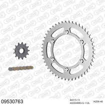 Kit chaine 520 AFAM - Couronne acier - Type de chaine au choix - GAS GAS EC 300 ER 2014-2017