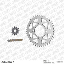 Kit chaine 520 AFAM - Couronne alu - Type de chaine au choix - GAS-GAS 280 TXT PRO 2002-2007