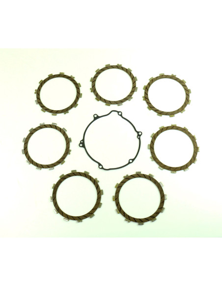 Kit disques embrayage garnis + Joint de couvercle embrayage ATHENA - KAWASAKI 125 KX 1997-2002