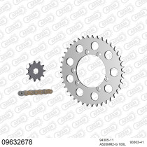 Kit chaine 520 AFAM - Couronne alu anti-boue - Type de chaine au choix - GAS GAS 321 TXT 1999-2001