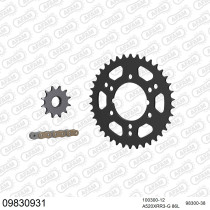 Kit chaine 520 AFAM - Couronne acier - Type de chaine au choix - POLARIS 300 Xpetites rouesESS 1996-2000