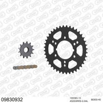Kit chaine 520 AFAM - Couronne acier - Type de chaine au choix - POLARIS 300 XPLORER 1996-2000