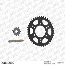 Kit chaine 520 AFAM - Couronne acier - Type de chaine au choix - POLARIS 325 TRAIL 2003-2010