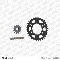 Kit chaine 520 AFAM - Couronne acier - Type de chaine au choix - POLARIS 400 L SPORT 1994-1995