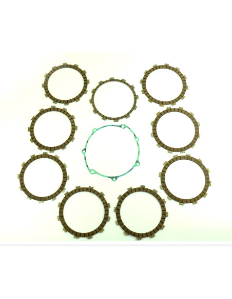 Kit disques embrayage garnis + Joint de couvercle embrayage ATHENA - YAMAHA 426 WR-F 2001 450 YZ-F 2001-2002