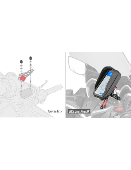 Kit de fixation spécifique Smart Mount RC Givi pour bocal de frein 03VKIT