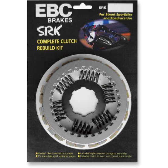 Kit disques d'embrayage garnis + disques lisses + ressorts EBC - SRK Aramid Fiber - SUZUKI
