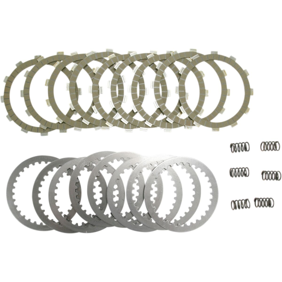 Kit disques d'embrayage garnis + disques lisses + ressorts EBC - SRK Aramid Fiber - KAWASAKI