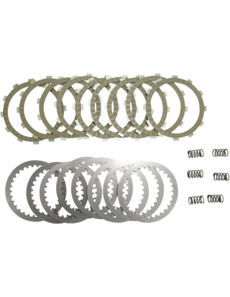 Kit disques d'embrayage garnis + disques lisses + ressorts EBC - SRK Aramid Fiber - KAWASAKI