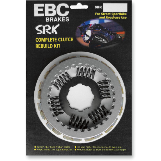 Kit disques d'embrayage garnis + disques lisses + ressorts EBC - SRK Aramid Fiber - SUZUKI